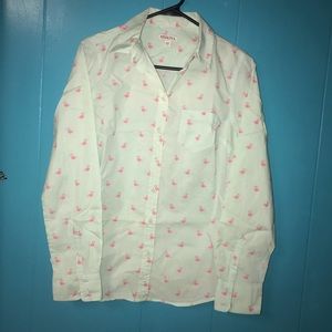 Flamingo Pattern Button-up